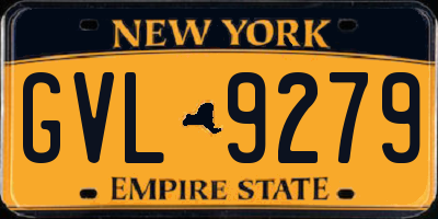 NY license plate GVL9279