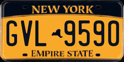 NY license plate GVL9590