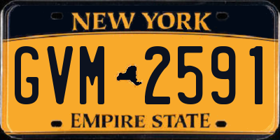 NY license plate GVM2591