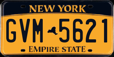 NY license plate GVM5621