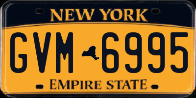 NY license plate GVM6995