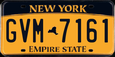 NY license plate GVM7161