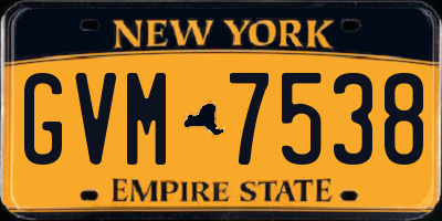 NY license plate GVM7538