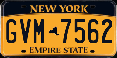 NY license plate GVM7562