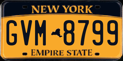 NY license plate GVM8799