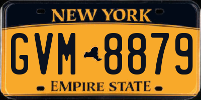 NY license plate GVM8879
