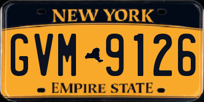 NY license plate GVM9126