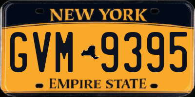 NY license plate GVM9395
