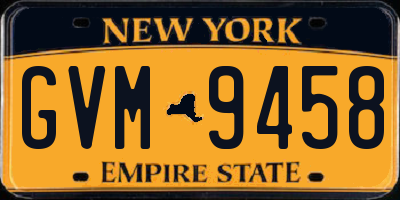 NY license plate GVM9458