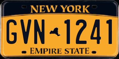 NY license plate GVN1241