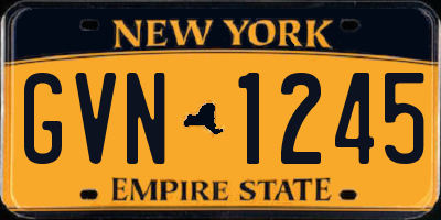 NY license plate GVN1245