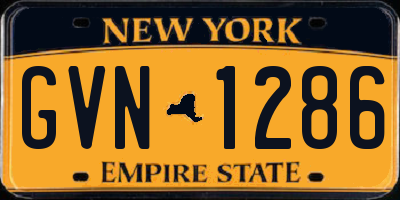 NY license plate GVN1286