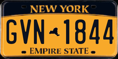 NY license plate GVN1844