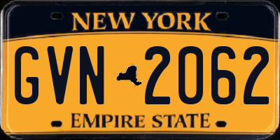 NY license plate GVN2062