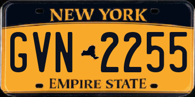 NY license plate GVN2255