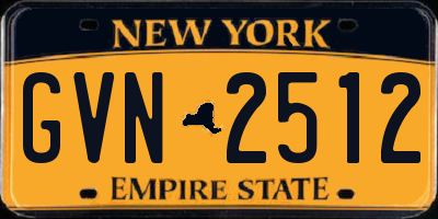 NY license plate GVN2512