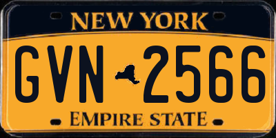 NY license plate GVN2566