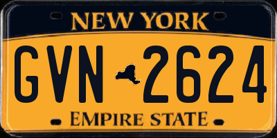 NY license plate GVN2624