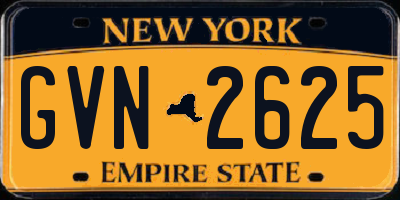 NY license plate GVN2625