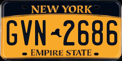 NY license plate GVN2686