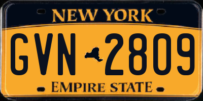 NY license plate GVN2809