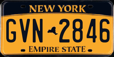 NY license plate GVN2846