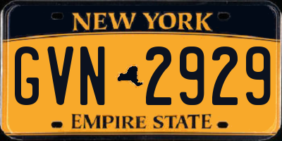 NY license plate GVN2929