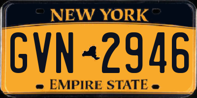 NY license plate GVN2946