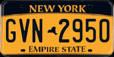 NY license plate GVN2950