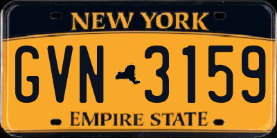 NY license plate GVN3159