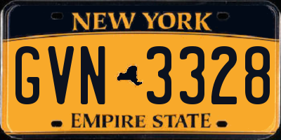 NY license plate GVN3328