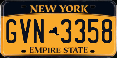 NY license plate GVN3358