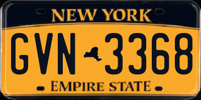 NY license plate GVN3368