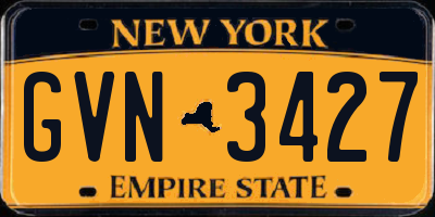 NY license plate GVN3427