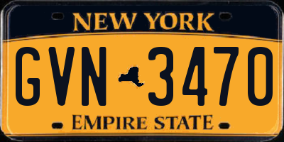 NY license plate GVN3470