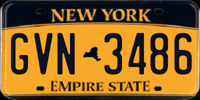 NY license plate GVN3486