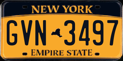 NY license plate GVN3497