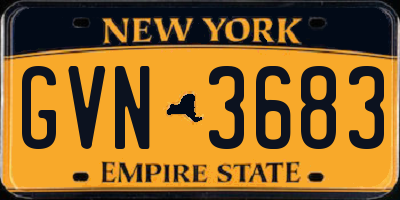 NY license plate GVN3683