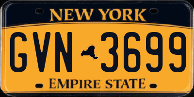 NY license plate GVN3699