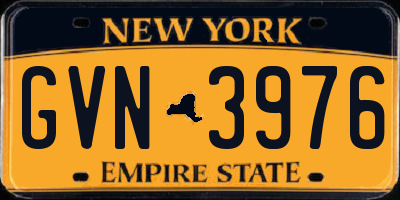 NY license plate GVN3976