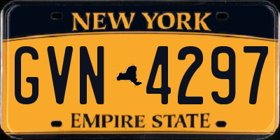 NY license plate GVN4297