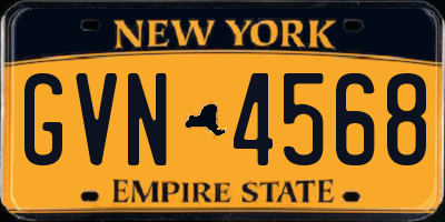 NY license plate GVN4568