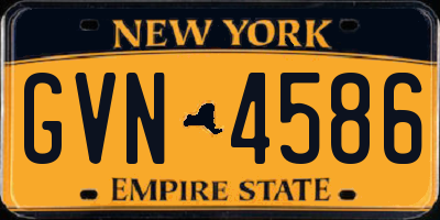 NY license plate GVN4586