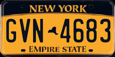 NY license plate GVN4683