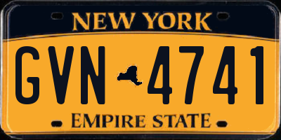 NY license plate GVN4741