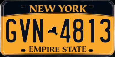 NY license plate GVN4813