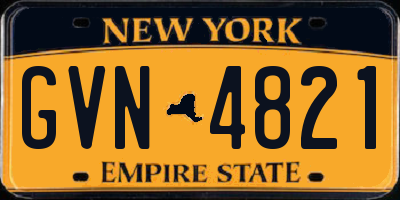 NY license plate GVN4821