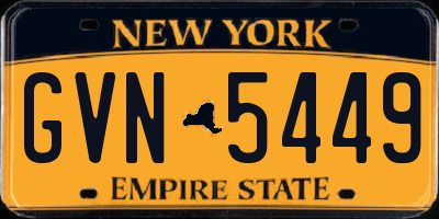 NY license plate GVN5449