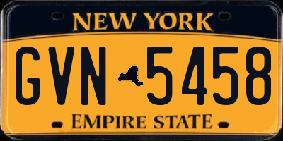 NY license plate GVN5458