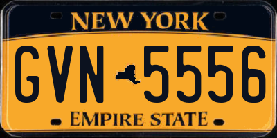NY license plate GVN5556